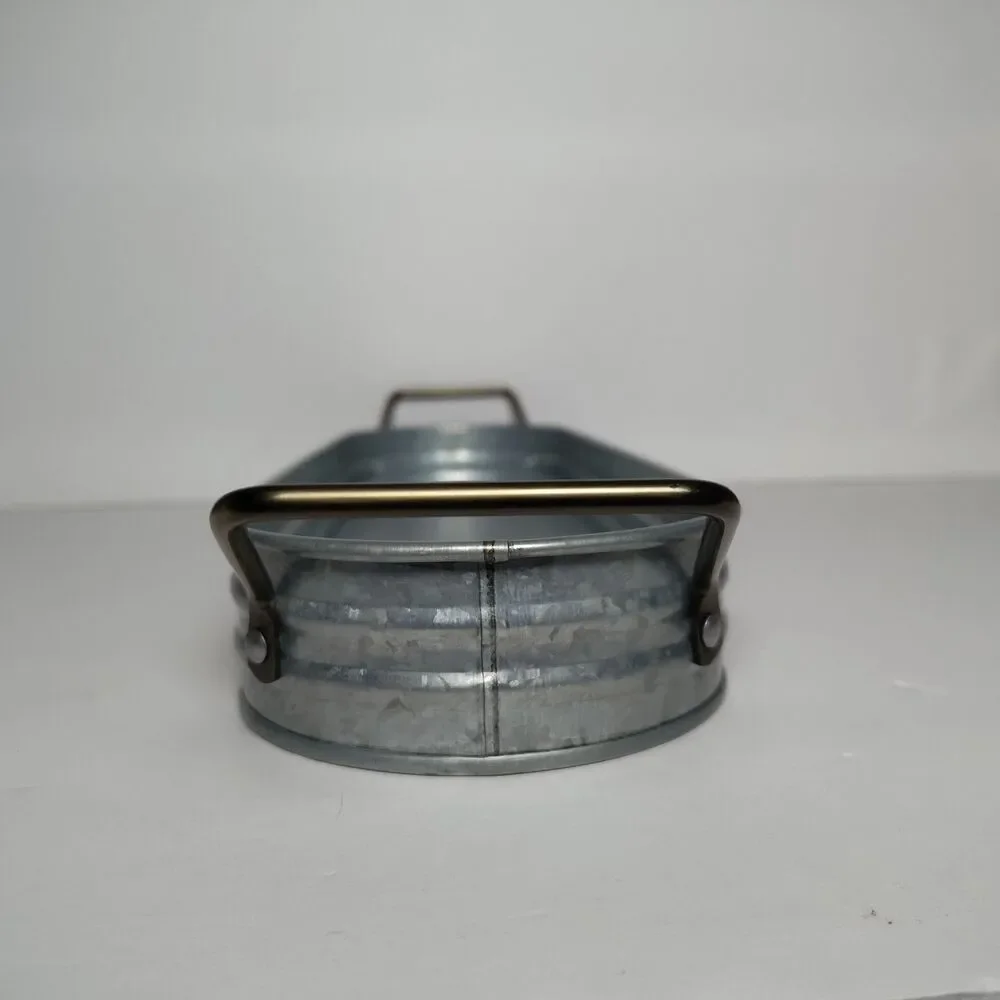 Better Homes And Gardens Galvanized Oval Farmhouse Metal Planter Tub Tray